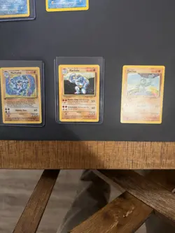 1st Edition Holo Machamp #8, Machoke #34, Machop #57 Pokemon Cards Vintage - Image 3