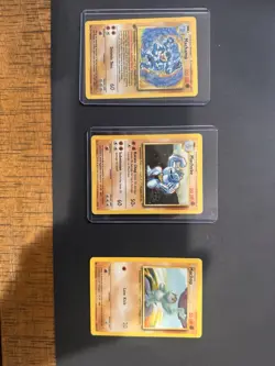 1st Edition Holo Machamp #8, Machoke #34, Machop #57 Pokemon Cards Vintage - Image 4