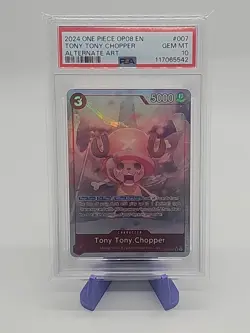 Tony Tony Chopper OP08-007 Two Legends One Piece English PSA 10 Alt Art Card - Image 1