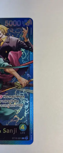 Roronoa Zoro & Sanji ST12-001 Leader Card - Foil - Starter Deck 12 - English NM - Image 4