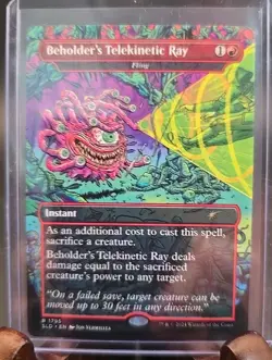 Beholder's Telekinetic Ray - Fling Secret Lair Drop MTG Regular Near Mint - Image 1