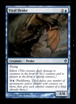 Viral Drake LP Light Play New Phyrexia MTG [5851] - Image 1
