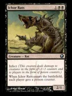 Ichor Rats LP Light Play Scars of Mirrodin MTG [7219] - Image 1