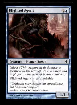Blighted Agent LP Light Play New Phyrexia MTG [7669] - Image 1
