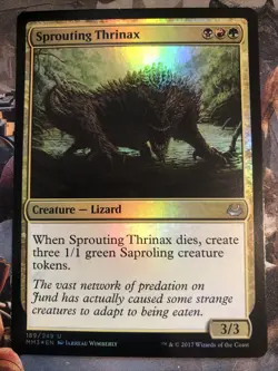 1x Foil Sprouting Thrinax Modern Masters 2017 MTG Magic the Gathering x1 MKE - Image 1