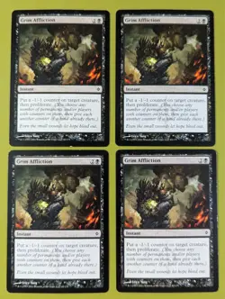 Grim Affliction x4 New Phyrexia 4x Playset Magic the Gathering MTG - Image 1