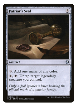 MTG - 1 x Patriar's Seal - Artifact - Commander Legends Baldur's Gate (CLB) M/NM - Image 1