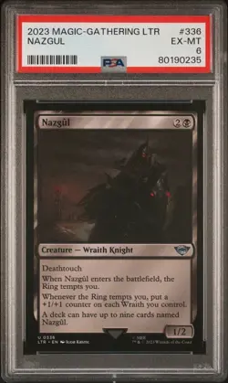 PSA 6 2023 MTG Lord of the Rings Nazgul LTR #336 - Image 1