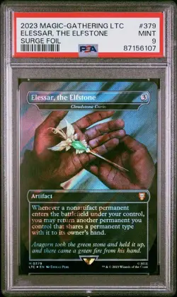 PSA 9 Elessar, the Elfstone / Cloudstone Curio Surge Foil - LTC 0379 - MTG Magic - Image 1