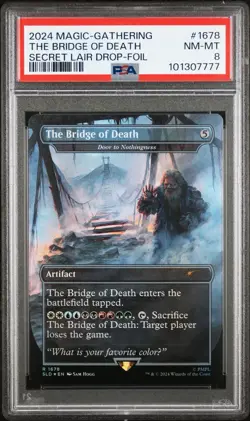 PSA 8 The Bridge of Death Foil 1678 Secret Lair Monty Python Holy Grail Vol2 MTG - Image 1