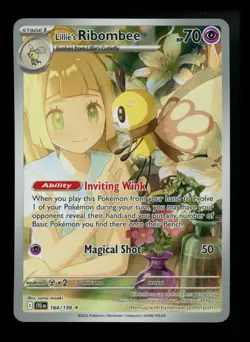 Lillie's Ribombee 164/159 Journey Together 2025 Holo Rare IR Pokemon Card TCG - Image 1