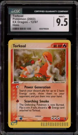 Pokemon Torkoal EX Dragon Holo Rare #12 CGC 9.5 - Image 1