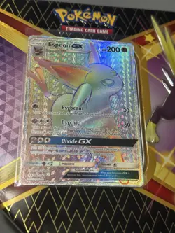 Espeon GX Sun & Moon Base Set 152/149 Pokemon Holo Secret Rare Rainbow - Image 2