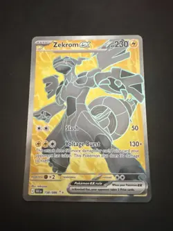 Zekrom ex 158/086 Secret Rare Pokemon TCG SV: Black Bolt NM - Image 1