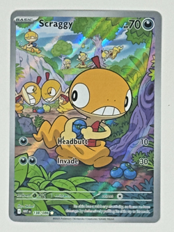 2025 Pokemon SV White Flare WHT EN Scraggy Illustration Rare 138/086 Free Ship - Image 1