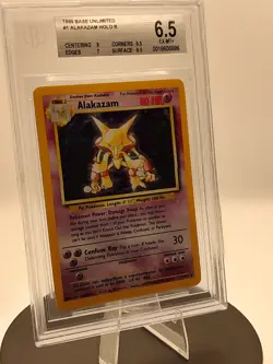 Pokemon 1999 Alakazam 001/102 Base Set Holo BGS 6.5 - Image 1