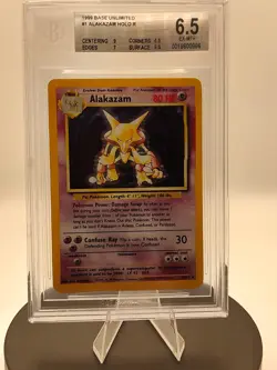 Pokemon 1999 Alakazam 001/102 Base Set Holo BGS 6.5 - Image 3