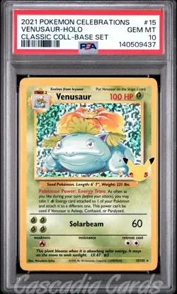 PSA 10 Venusaur 15/102 Celebrations Classic Collection Pokemon - Image 1