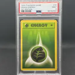 1999 Pokemon Base Set 1st Edition Grass Energy 99/102 PSA 9 MINT - Image 1