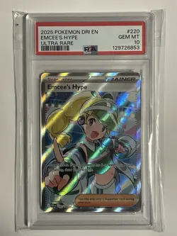 Pokemon 2025 Emcee's Hype Ultra Rare 220/182 Sv Destined Rivals PSA 10 - Image 1