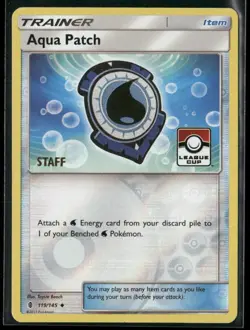 Pokemon TCG Aqua Patch 119/145 Guardians Rising League Cup STAFF promo - Image 1