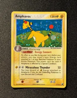 Pokemon EX UNSEEN FORCES - #1/115 Ampharos - ENG - Holo - Near Mint- - Image 2