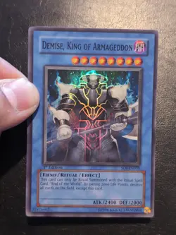 Yu-Gi-Oh! SUPER RARE HOLO CARD DEMISE KING OF ARMAGEDDON SOI-EN035 1ST LP - Image 3