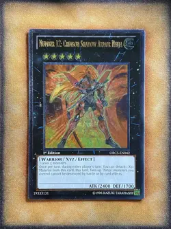 Yugioh Number 12: Crimson Shadow Armor Ninja ORCS-EN042 Ultimate Rare 1st Ed NM - Image 1