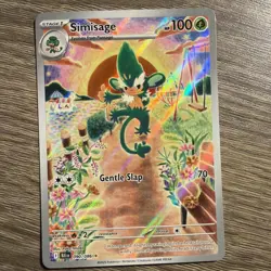 Pokemon TCG Simisage 090/086 Black Bolt Illustration Rare Card - Near Mint - Image 1