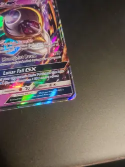 Lunala GX SM17 Promo Black Star Holo Rare Pokemon Card LP - Image 5