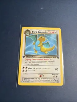 Pokemon Dark Dragonite TCG 1st Edition Non-Holo Card 22/82 Mint - Image 1