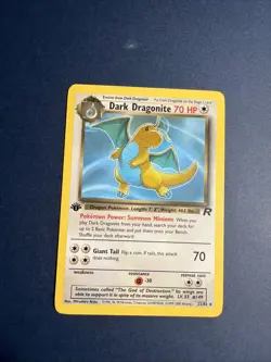 Pokemon Dark Dragonite TCG 1st Edition Non-Holo Card 22/82 Mint - Image 2
