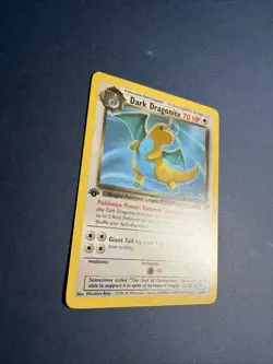 Pokemon Dark Dragonite TCG 1st Edition Non-Holo Card 22/82 Mint - Image 3
