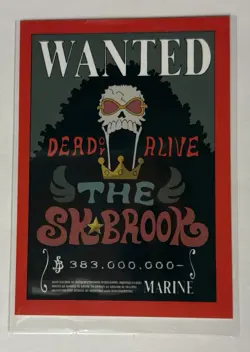 Panini One Piece Official Card Collection #59 Soul King Brook Wanted Poster NM/M - Image 1