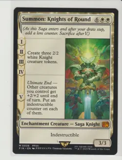 Summon: Knights of Round - Mythic MtG Card FIN 36 - Image 1