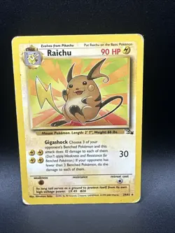 Pokemon TCG Raichu Fossil Card 29/62 Regular - Image 1