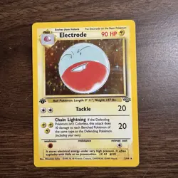 Electrode - Jungle 1st Edition Holo Rare Pokemon Card 1999 - Image 1