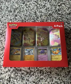 Pokemon 4 Mini Tins + 4 Promo Cards Bundle 1- 151 SAMS CLUB EXCLUSIVE Brand New - Image 1