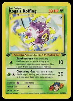 Pokemon Card - Koga's Koffing Gym Challenge 48/132 Uncommon 1st Edition - Image 1