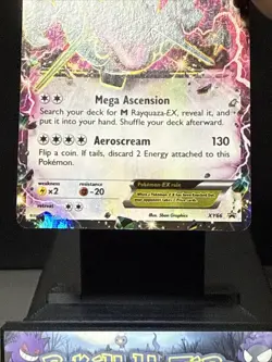 Pokemon Card Rayquaza EX XY66 Black Star Promo STANDARD SIZE Played - Image 3