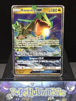 Pokemon Card Rayquaza GX 109/168 Celestial Storm Ultra Rare Half Art Played - Image 1