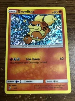 Pokemon Card Growlithe 2018 Holo McDonald's Promo 1/12 - Image 1