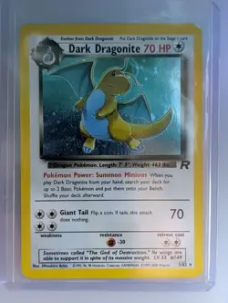 Dark Dragonite 5/82 Team Rocket 2000 Holo Rare WOTC Pokemon Card TCG - Image 1