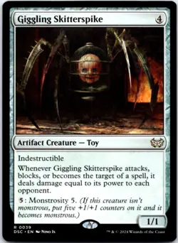 Giggling Skitterspike Commander: Duskmourn: House of Horror, 39 NM - Image 1