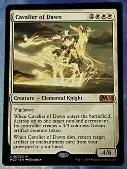 Cavalier of Dawn - Core Set M20 - Magic MTG - NM - Mythic Rare - Image 1