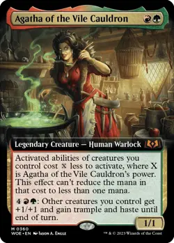 Agatha of the Vile Cauldron (Extended Art) 360 NM Foil Wilds of Eldraine MTG EN - Image 1