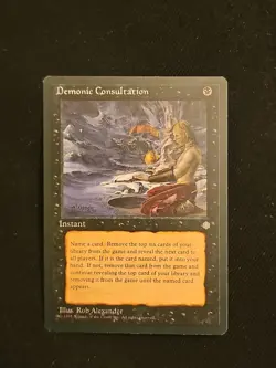 MTG ❄ Demonic Consultation ❄ Ice Age RARE MT/NM Magic The Gathering - Image 1