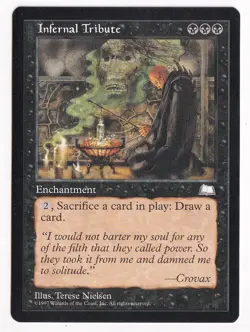 Magic the Gathering - Weatherlight Infernal Tribute 1997 Rare - Image 1