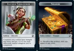 Emblem - Ellywick Tumblestrum // Treasure Token - Foil x1 - Adventures in the Fo - Image 1