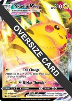 Lightly Played, English Pokemon Holo Pikachu VMAX - SWSH286 - Oversized Promo Po - Image 1